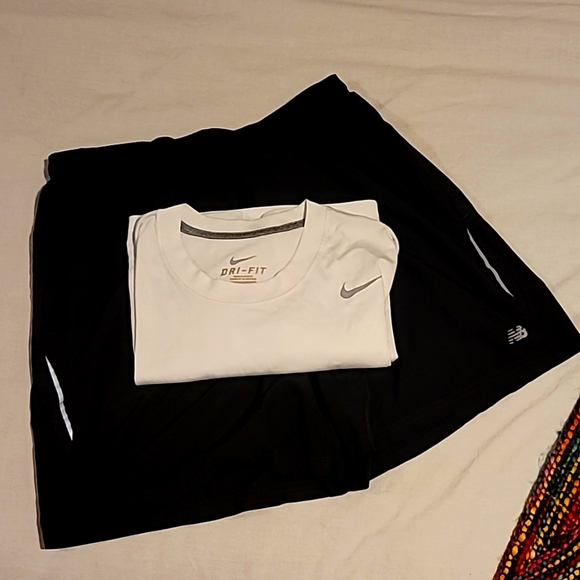 Nike Other - Nike drifit shirt and New Balance running shorts. Both used...Both Medium.